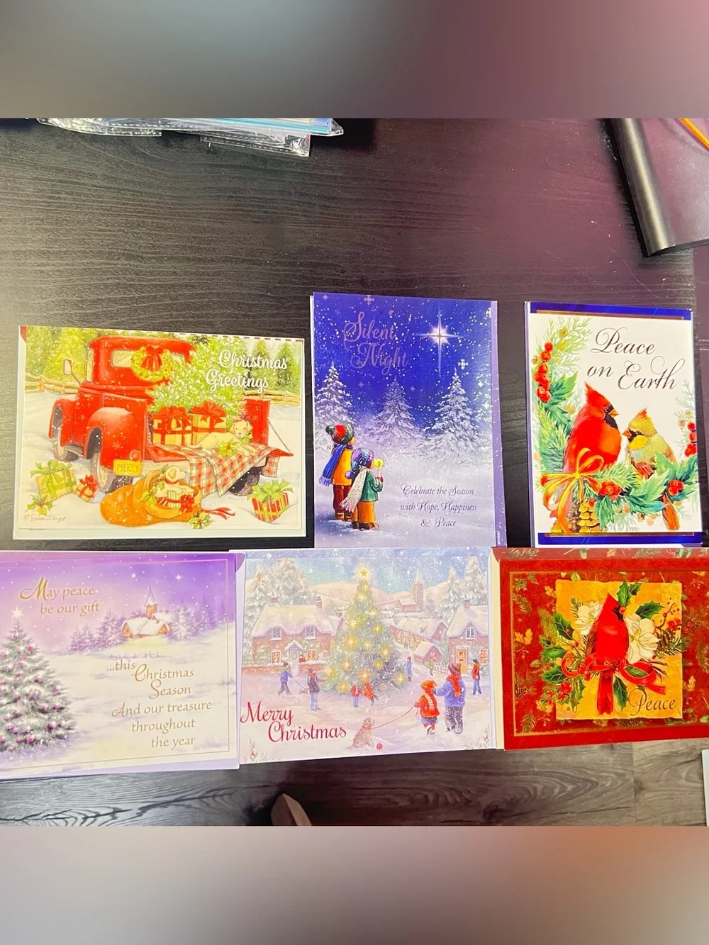 10 Vintage Assorted Christmas Cards Lot